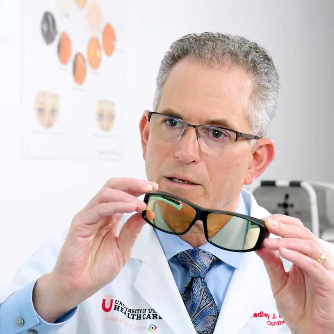 Brad-Katz-holding-Avulux-Migraine-Glasses