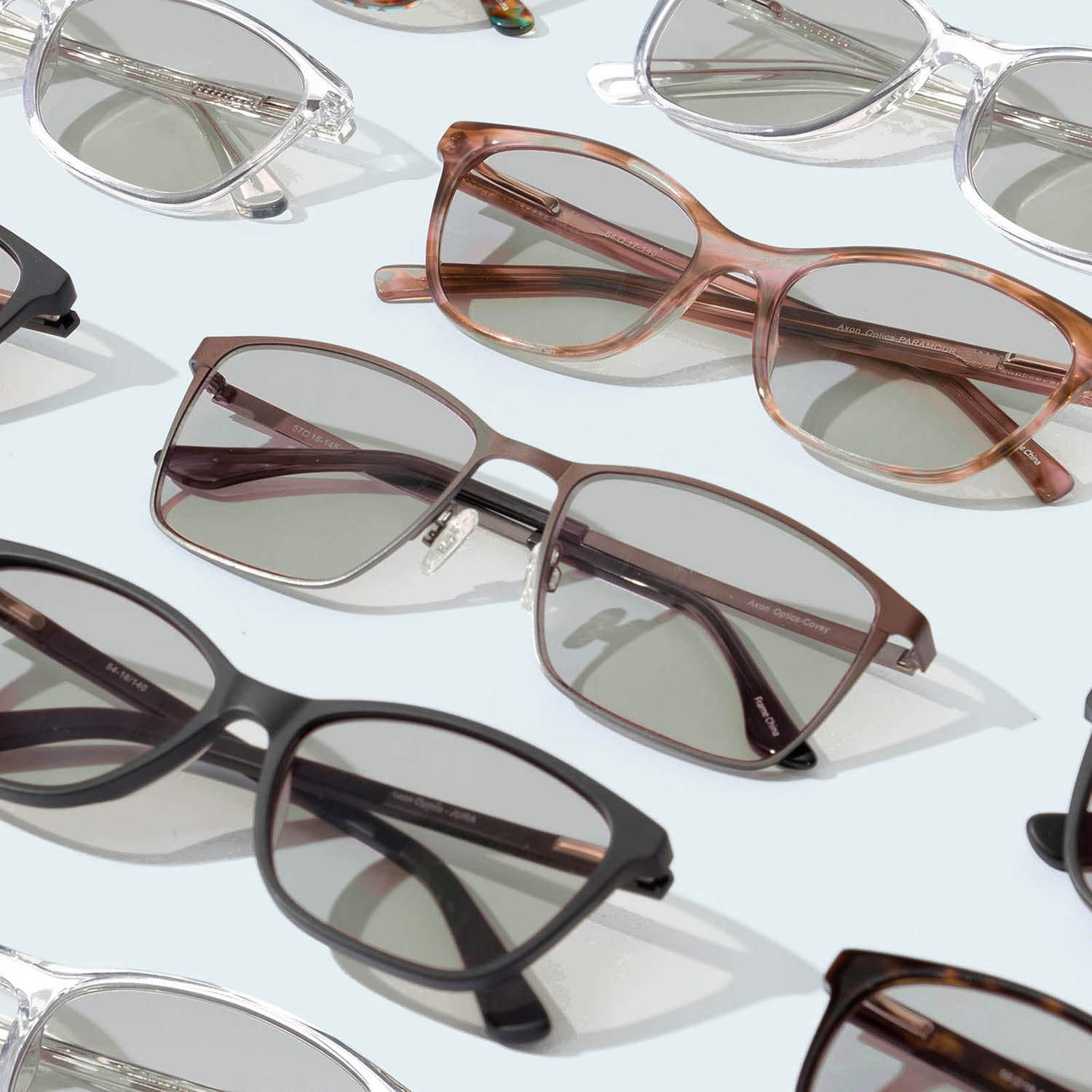 axon optics powered by avulux frames on display