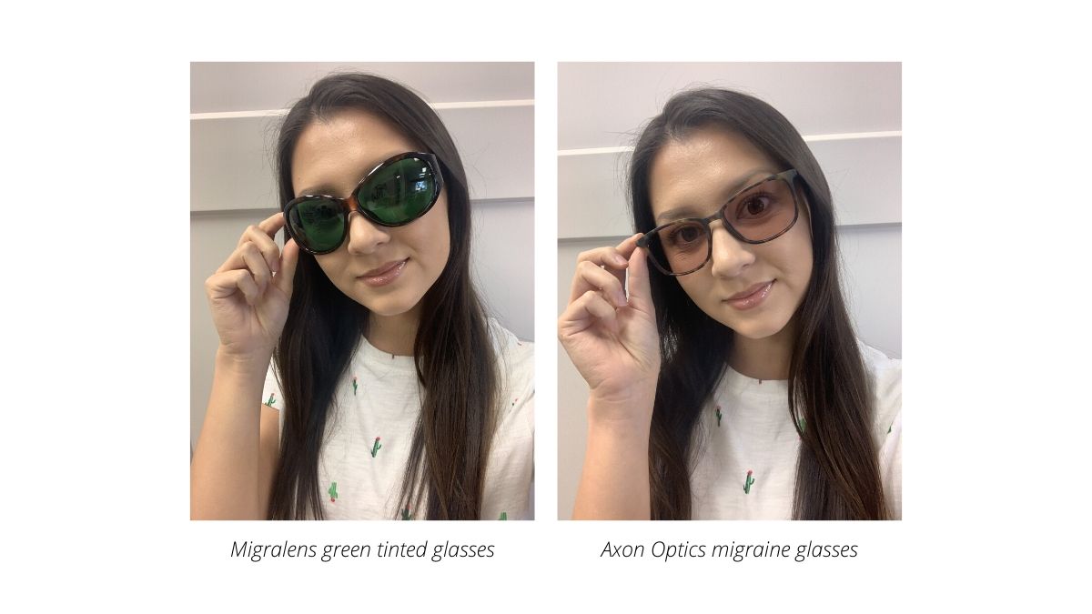 green tinted glasses for migraines